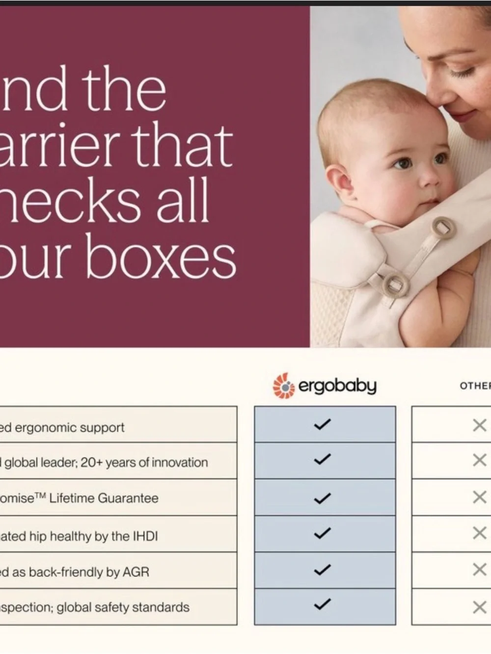 NWT - Ergobaby Embrace - Black